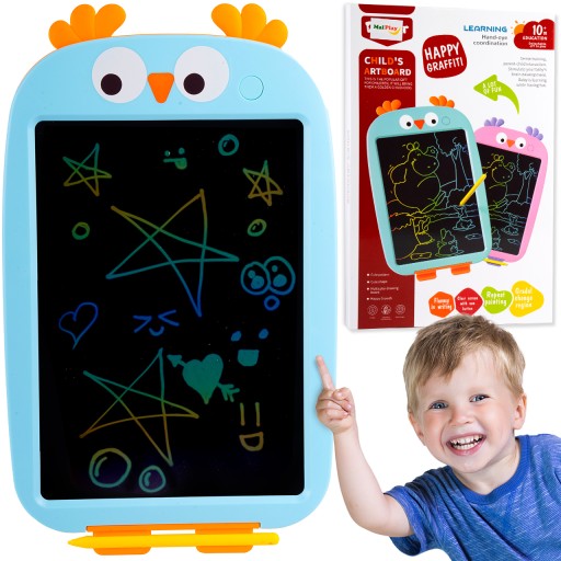 TABLICA ZNIKOPIS EKRAN LCD SÓWKA TABLET GRAFICZNY Z DŁUGOPISEM DO NAUKI