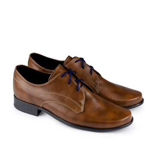 Buty komunijne chłopięce brązowe KBC-019 40 eleganckie 28 cm