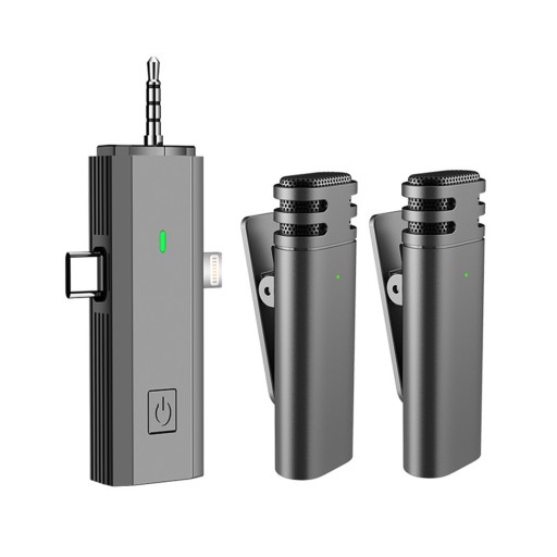Mini Wireless Lavalier Microphone 3 in 1 Receiver