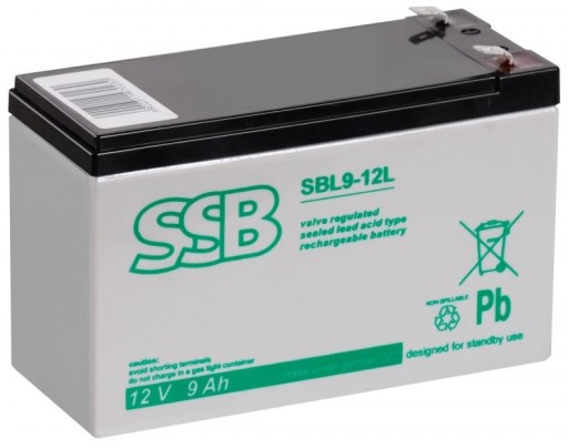 AKUMULATOR bezobsługowy AGM SSB 12V 9Ah SBL L