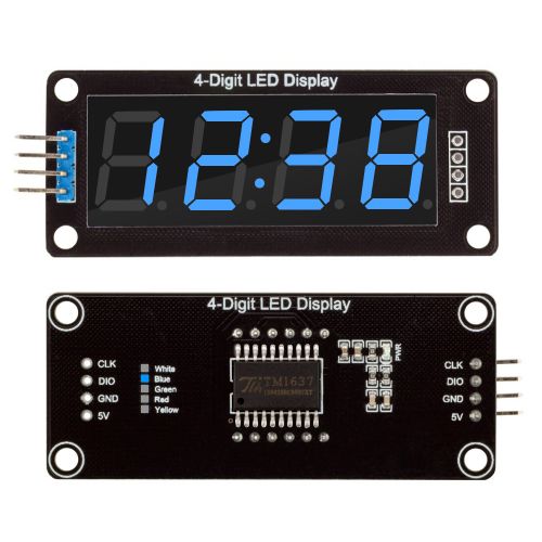 0,56 cala w stylu TM1637 C 3 w 1 LED cyfrowy zegar