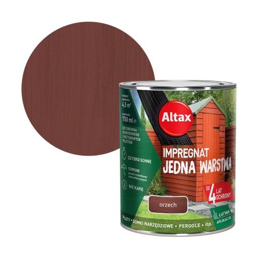 ALTAX IMPREGNAT DO DREWNA OGRODOWEGO 0,75L ORZECH