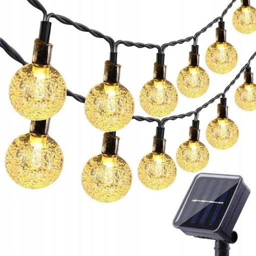 LAMPKI SOLARNE OGRODOWE ŚWIETLNA KWIATY 9.5M 50LED