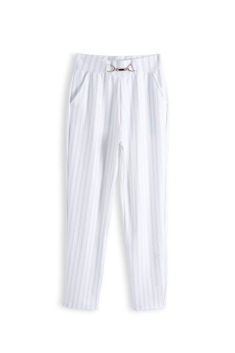 SPODNIE LEGINSY ELEGANCKIE M/L C-9064 BIAŁY