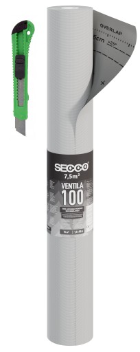 MEMBRANA DACHOWA FOLIA NA DACH SECCO 100g WIATROIZOLACJA - 1,5mx5mb - 7,5m²