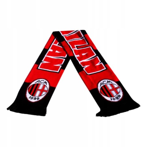 AC MILAN SZALIK DZIANY DLA KIBICA 144X18 DWUSTRONNY