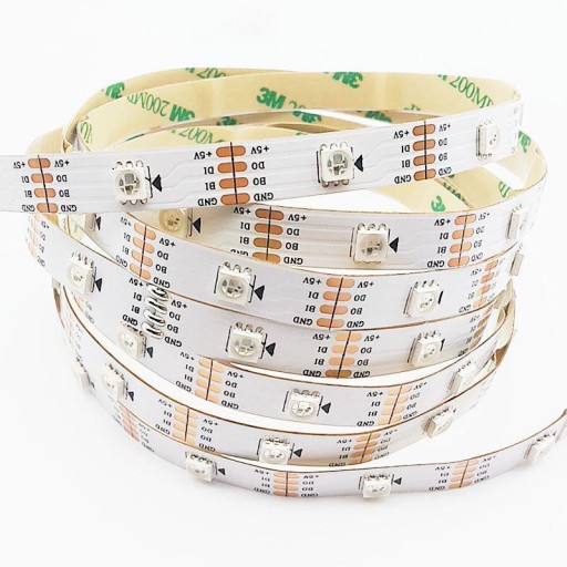 Taśma LED RGB SMD5050, 30d/m, biała, IP20, 5 m