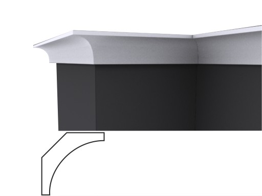 listwa przysufitowa F-3 XPS sztukateria 35mmx35mm