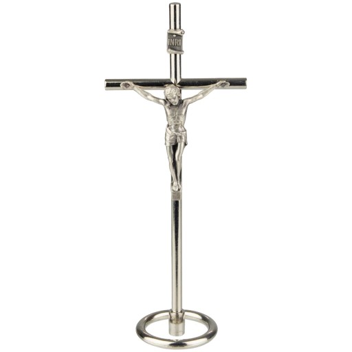 KRZYŻYK DO POSTAWIENIA MINI 11cm METALOWY KRZYŻ STOJĄCY mały