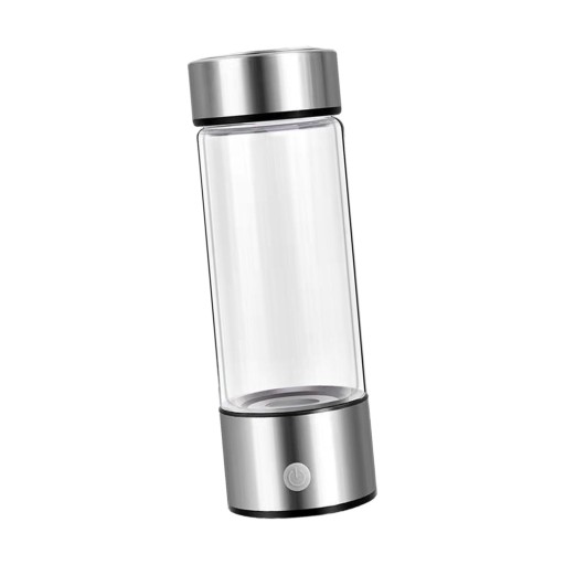 Zewnętrzna butelka na wodę 420 ml, ładowana przez USB, przenośna, lekka, srebrna