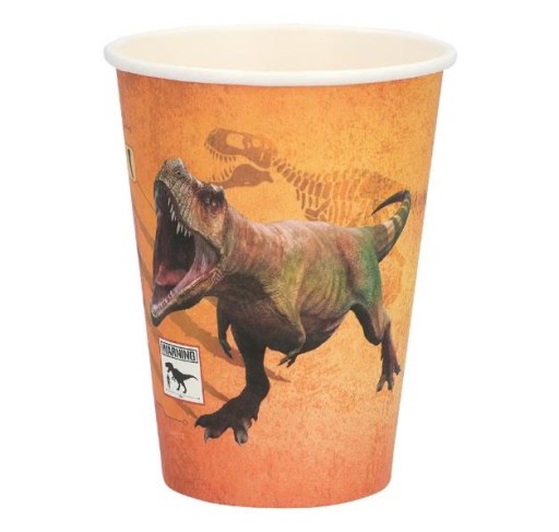 SUPER 1 Kubeczki Dinozaury T- Rex 250ml 50607 8szt. Jurassic Park Jurassic