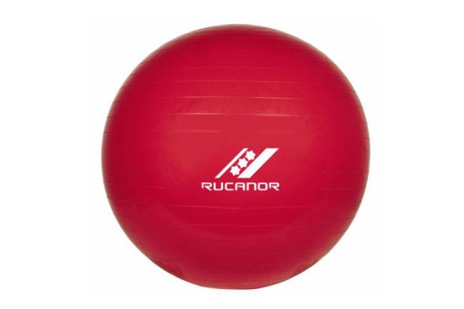 Piłka gimnastyczna Rucanor 75 cm z pompką czerwony