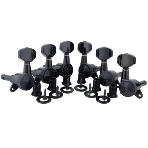 6Pcs 6R/6L/3R 3L Guitar Locking Tuners, 1:18 Lock String Tuning Key Pegs