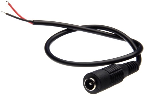 Gniazdo 2.1mm/5.5mm z kablem do taśm paneli LED