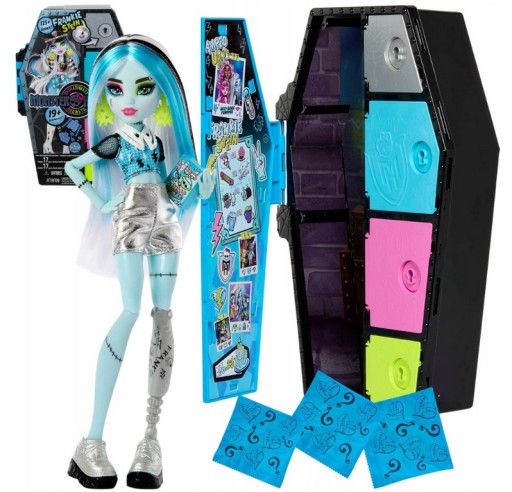 Monster High Straszysekrety Frankie Stein: Lalka, Szafka i Akcesoria!