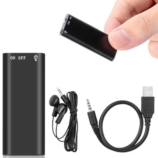 MINI DYKTAFON PENDRIVE URUCHAMIANY NA GŁOS 8GB HQ