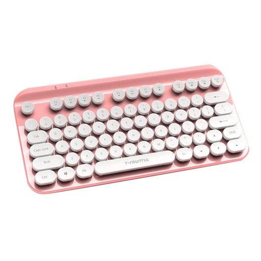 Mini klawiatura bezprzewodowa do laptopa, różowa