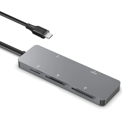 5 in 1 USB 3.0 USB / Type-C Smart Card Reader for CFast/CF/XD/Secure Digita