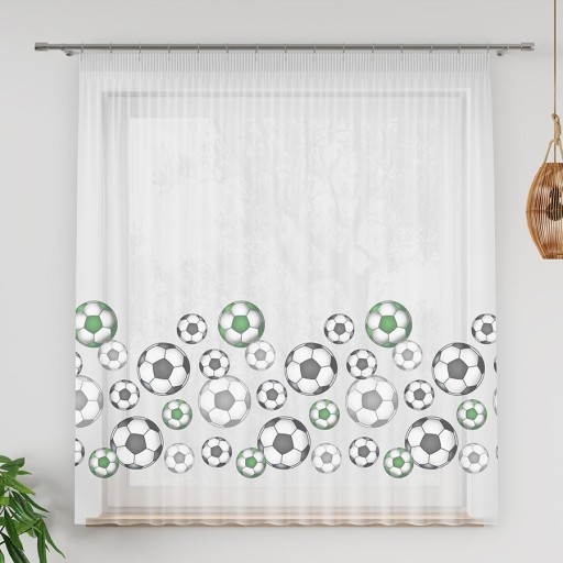 Firany dla Dzieci, chłopca w piłki Wembley Zielone 400x155
