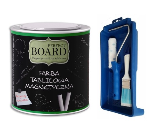 FARBA 2w1 TABLICOWA MAGNETYCZNA1 L GRATIS ZESTAW MALARSKI