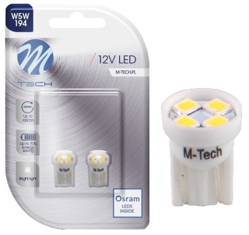 Żarówka LED W5W T10 4xSMD 2835 OSRAM LED biała