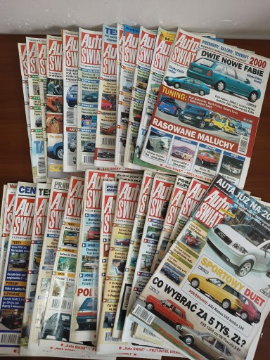 TYGODNIK AUTO ŚWIAT 1999 rok CZASOPISMO MOTORYZACYJNE 28 numerów