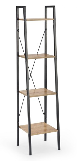 Regał loft dąb sonoma metal czarny stelaż Narvik