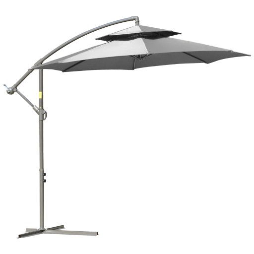 Parasol Outsunny szary 0 x 245 cm