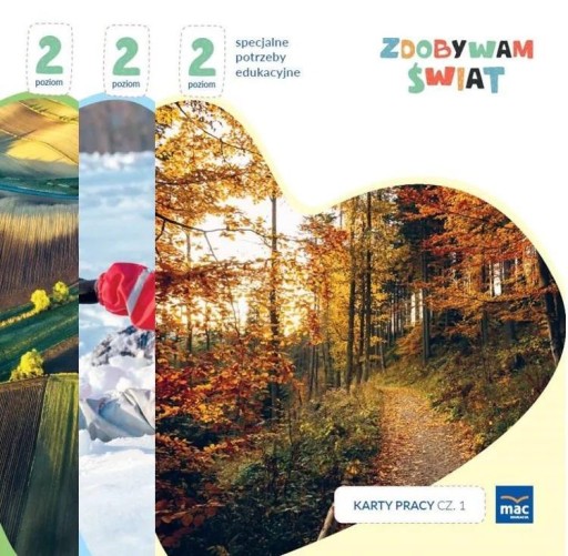 ZDOBYWAM ŚWIAT. KARTY PRACY CZ.1-3 POZIOM 2