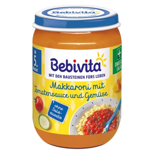BEBIVITA BIO MAKARON WARZYWA SOS POMIDOROWY 5m 190