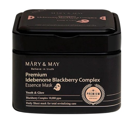 MARY & MAY Premium Idebenone Blackberry Complex Maski w Płacie