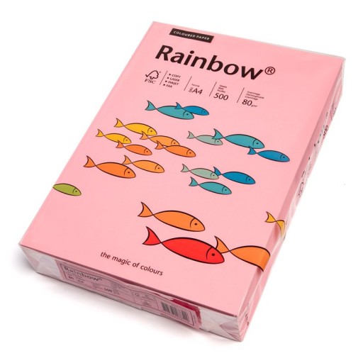 Papier do drukarki A4 80g Rainbow różowy ciemny 55
