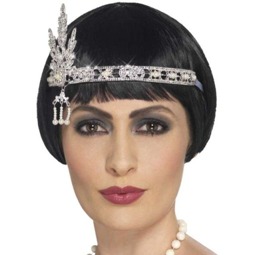 Opaska party z KLEJNOTAMI lata 20 flapper RETRO