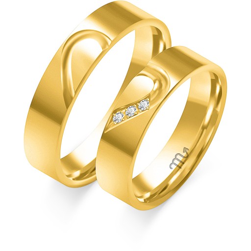 ZŁOTE OBRĄCZKI ŚLUBNE PRÓBA 585 DIAMENT M.JOPEK