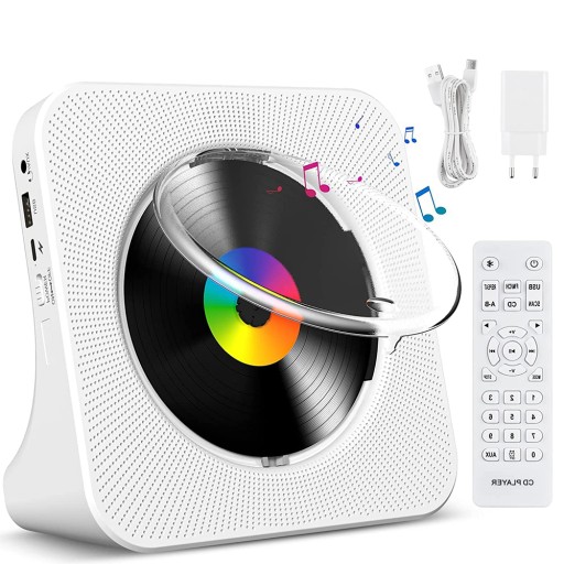 Odtwarzacz Przenośny CD Głośnik Bluetooth HiFi