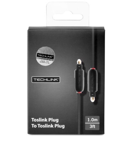 Techlink 103211 kabel audio 1 m TOSLINK Czarny