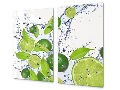 szklana płyta ochronna blatu 2x 30x52 limonka