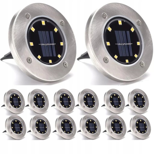 2x LAMPA SOLARNA LED OGRODOWA na kolumny tarasowe