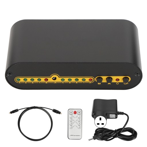 spdif digital optical audio matrix 4x2 switch switcher splitter with remote