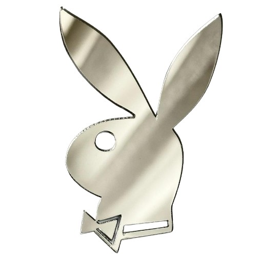 Playboy głowa królika dla Sexi faceta dla chłopaka Dekor PLEXI srebrne