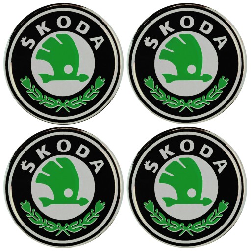 Emblematy silikonowe 56 mm na kołpaki do SKODA