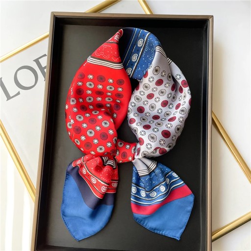 2022 Spring New Silk Scarf Women Square Shawls and