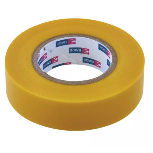 Taśma izolacyjna żółta 19 / 20 EMOS PVC F61926