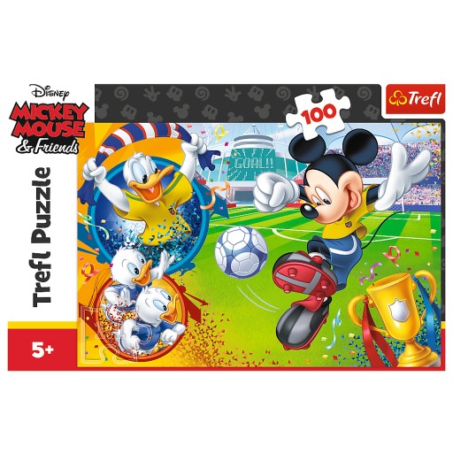 PUZZLE dla dzieci 100 el. Myszka Miki na boisku