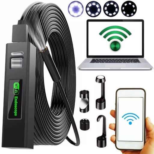 KAMERA INSPEKCYJNA ENDOSKOP 3.5M LED USB WIFI HD DO TELEFONU PC ANDROID IOS