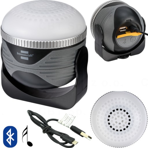 LAMPA TURYSTYCZNA DO NAMIOTU LED GŁOŚNIK BLUETOOTH