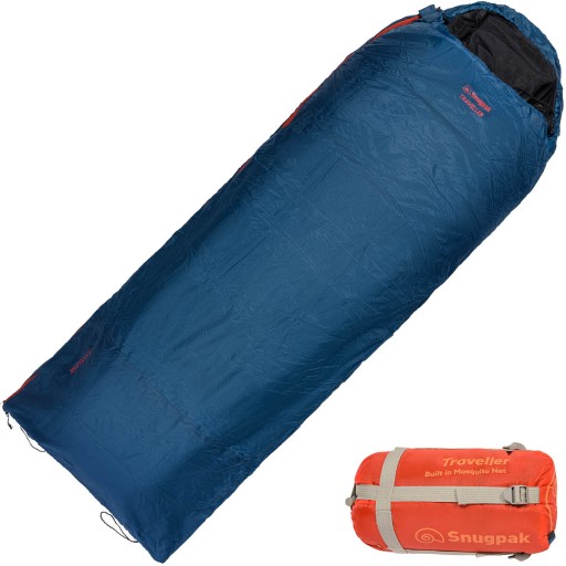 ŚPIWÓR SNUGPAK TRAVELLER RZ MOSKITIERA 2C 900g BLU