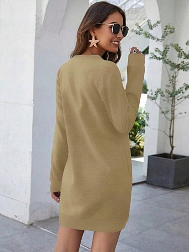 SHEIN SUKIENKA DRESOWA BRĄZOWA Shein