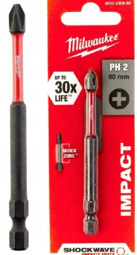 Bit Milwaukee Shockwave PH2/90mm IMPACT DUTY 1szt.