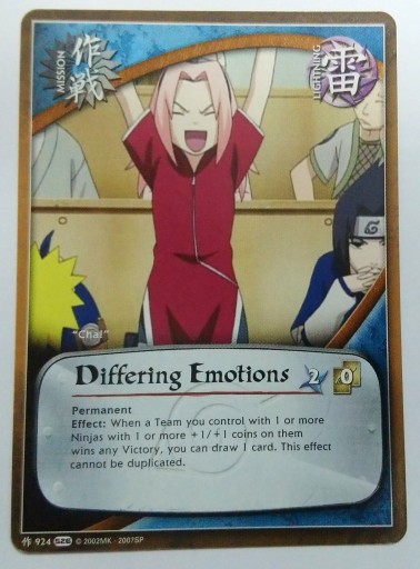 Karta Naruto CCG Mission Differing Emotions - M-924